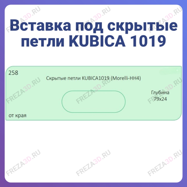 №258 Скрытые петли KUBICA1019 (Morelli-HH4) Глубина 79х24