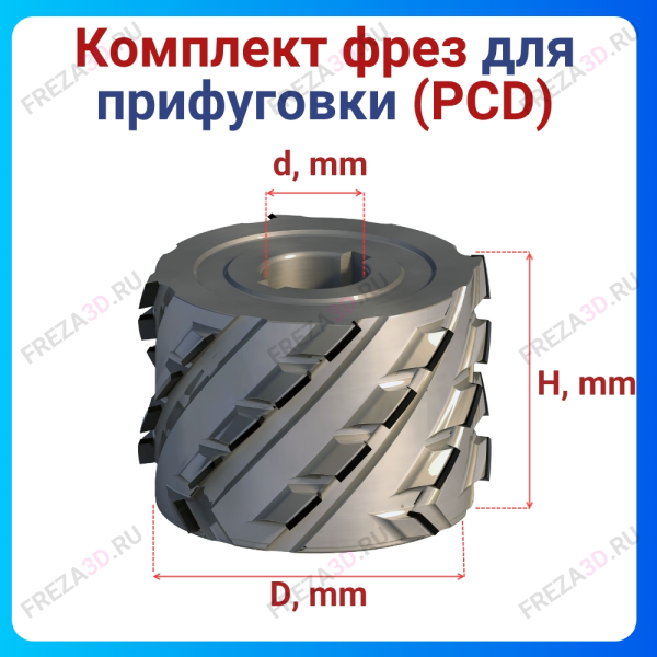 Фрезы D125 H35 d30 16Z L/R PCD (Компл. 2шт)