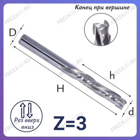 3.175х15х50x3.175 Z3 STRONG TOOLS