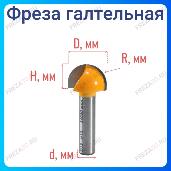 Фреза галтельная 19х12х8 R9,5 ЭНКОР