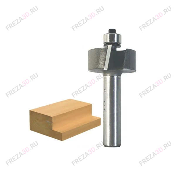 Фреза чертвертная с наб. потшип. (ниж.подш.) Z=2  D=34,9x12,7 S=12