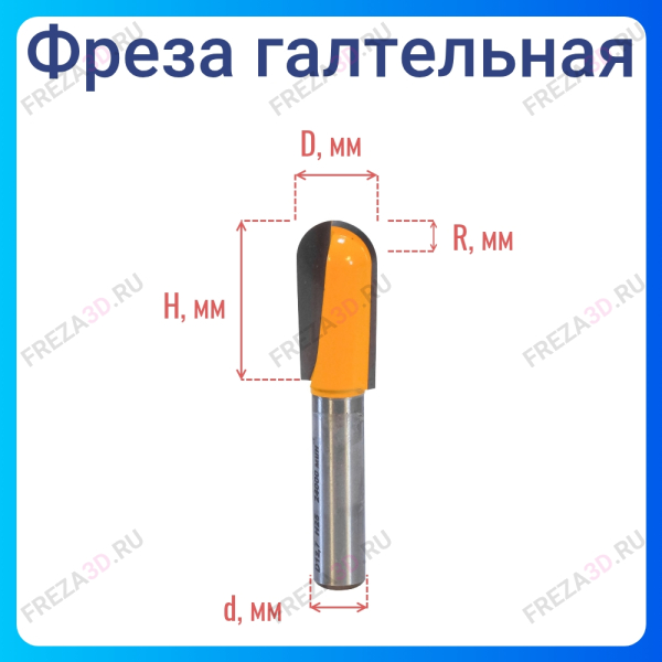 Фреза галтельная 12,7х25х8 R6,35 ЭНКОР