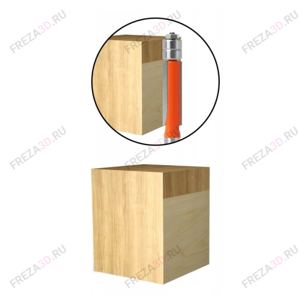 Фреза концевая обгонная D=9.5 L-25.4 S=8 